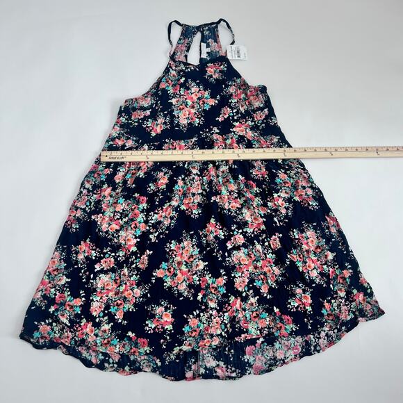 SOCIALITE WOMENS FLORAL PRINT HALTER DRESS FLORAL FLOWY NWT SIZE LARGE - Picture 12 of 12